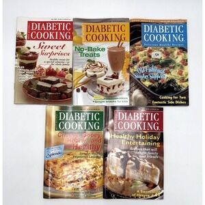 Lot Of 5 Diabetic Cooking Magazines Best Recipes PB 2000 + 2001